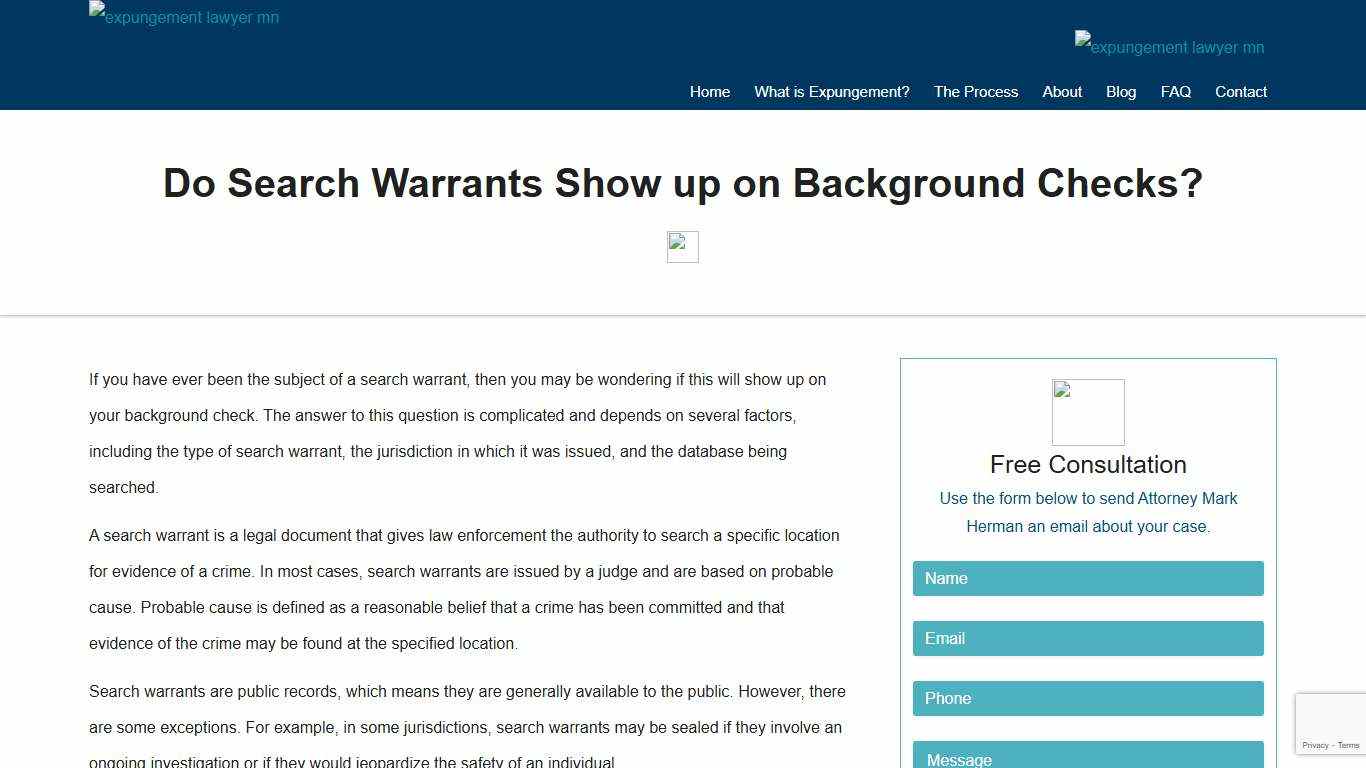 Do Search Warrants Show up on Background Checks? - Expungement Lawyer MN